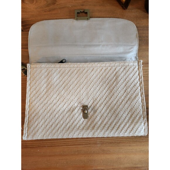 Jason Wu for Target Black Cotton and Woven Clutch Wristlet 11.5" X 8" - Picture 4 of 8